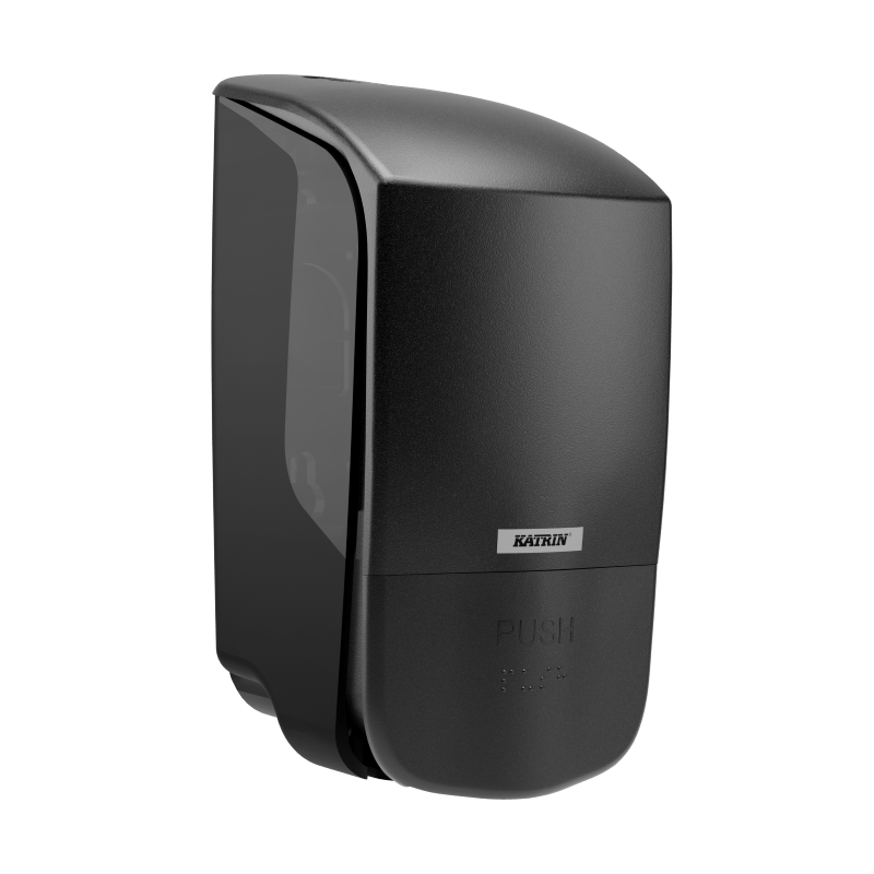 Katrin - Katrin 500ml Plastic Soap Dispenser Black - Life Cleaning & Hygiene Supplies - 77359