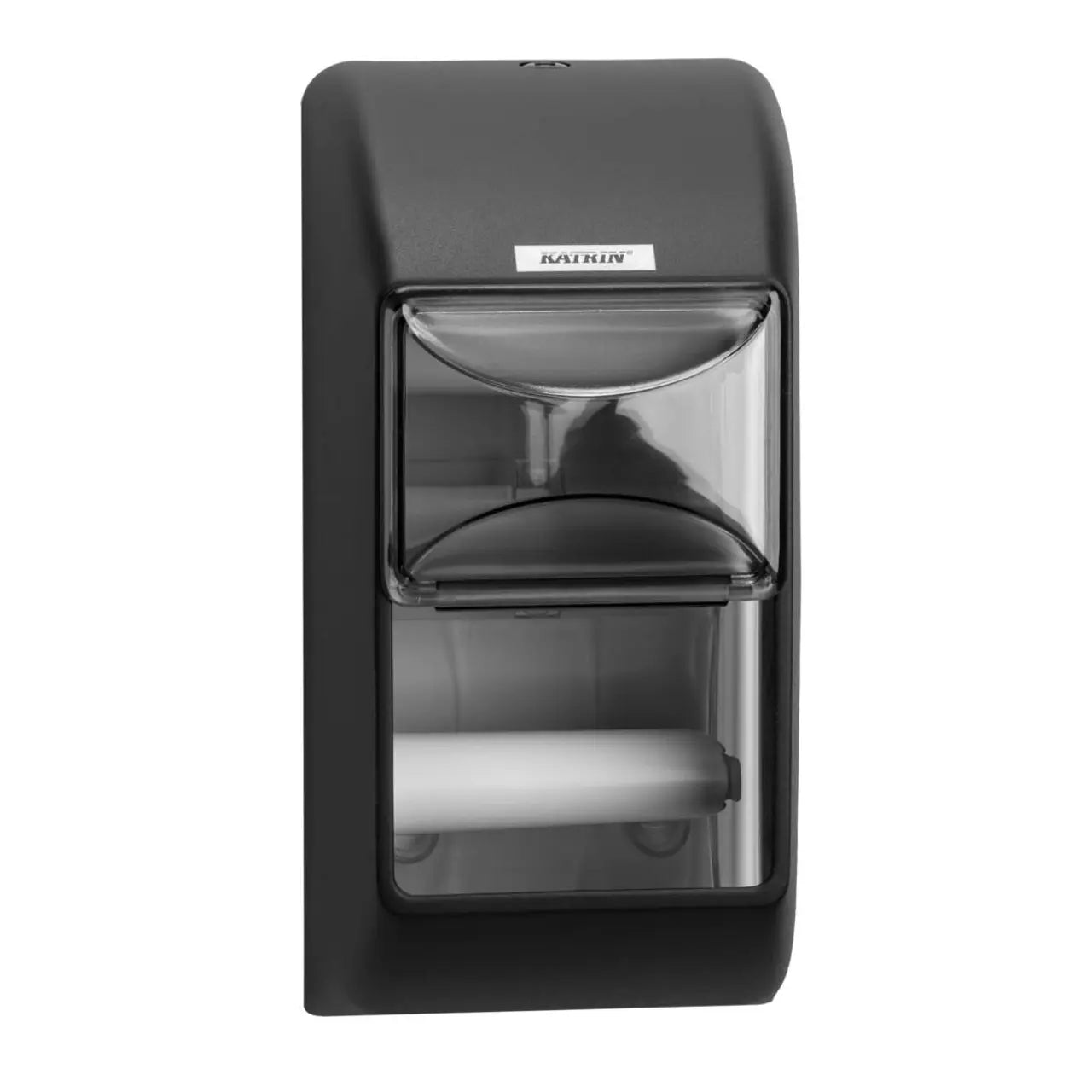 Katrin - Katrin Plastic Dispenser For 2 Toilet Paper Rolls, Black - Life Cleaning & Hygiene Supplies - 104452