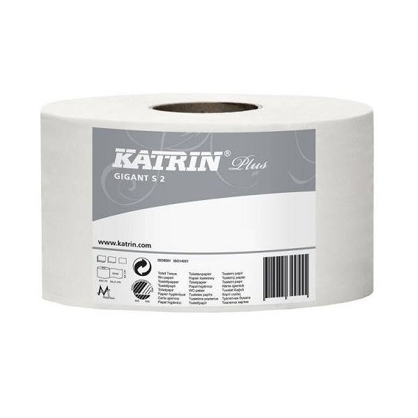 Katrin - Katrin Plus Gigant Mini Jumbo Toilet Roll 2 ply 150m - Life Cleaning & Hygiene Supplies - 62080