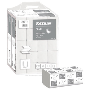 Katrin - Katrin Plus Hand Towel Zig Zag 2 Handy Pack - Life Cleaning & Hygiene Supplies - 35311