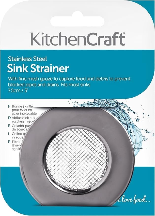 KitchenCraft - Kitchen Craft Stainless Steel Sink Strainer - Life Cleaning & Hygiene Supplies - KCSINKDISP