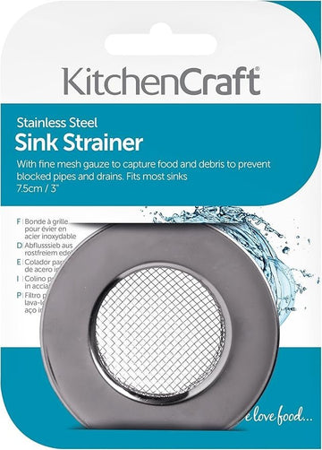 KitchenCraft - Kitchen Craft Stainless Steel Sink Strainer - Life Cleaning & Hygiene Supplies - KCSINKDISP