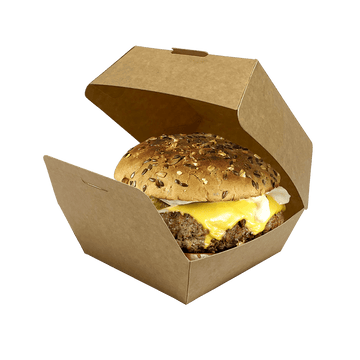 Life Cleaning & Hygiene Supplies - Kraft Burger Clam 117 x 117 x 75mm - Life Cleaning & Hygiene Supplies - CLB001
