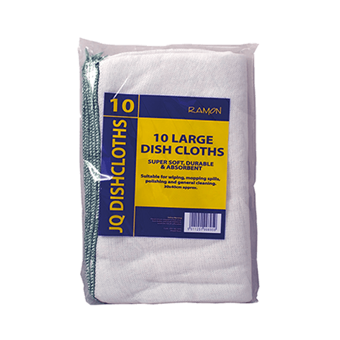 Ramon Hygiene - Large White JQ Dishcloths - Life Cleaning & Hygiene Supplies - 499.16.10JQ
