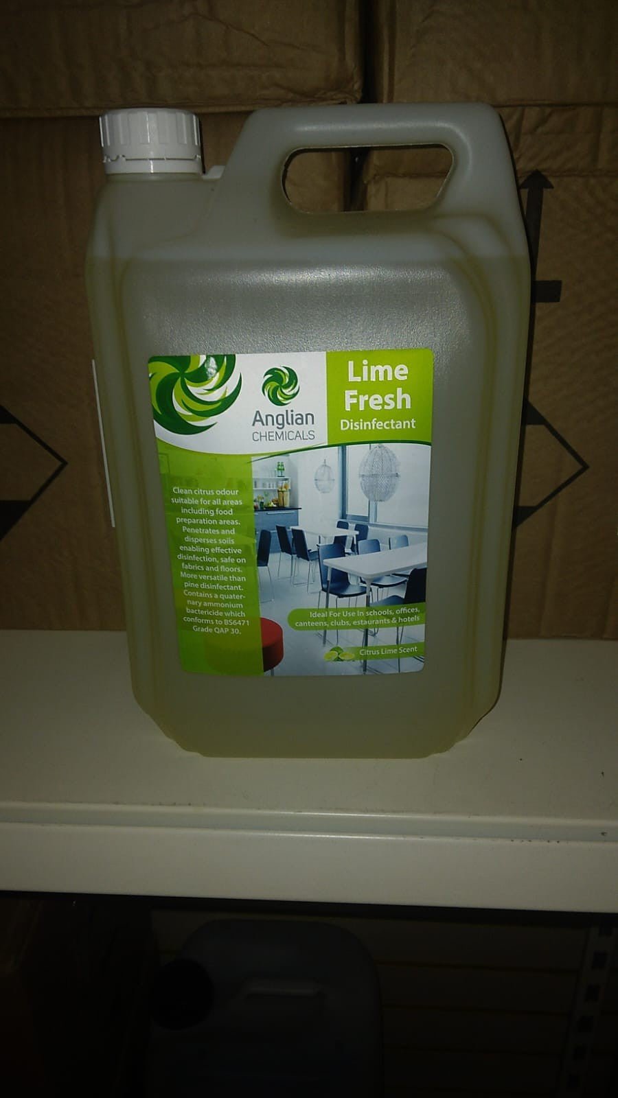 Anglian Chemicals - Lime Fresh Disinfectant 5L - Life Cleaning & Hygiene Supplies - 62220A