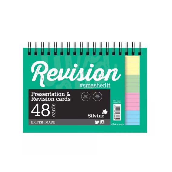 Revision - Lined Revision & Presentation Cards, Assorted Colours, 48 Wirebound Cards - Life Cleaning & Hygiene Supplies - CR50AC