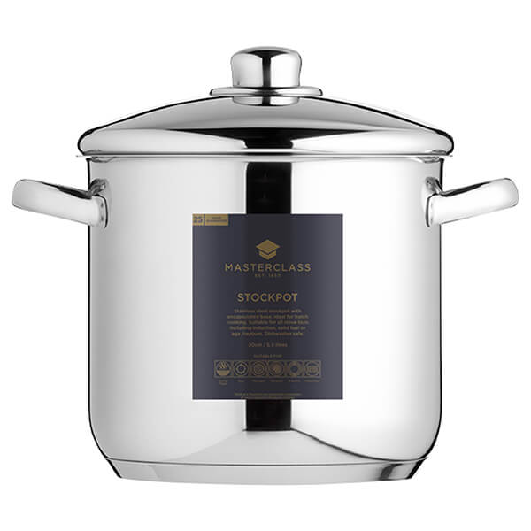MasterClass - MasterClass Stainless Steel 11 Litre Stockpot - Life Cleaning & Hygiene Supplies - MCSTPOT26