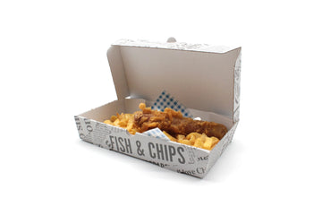 GreenPak - Medium Corrugated Newsprint Fish and Chip Box - Life Cleaning & Hygiene Supplies - 2648552