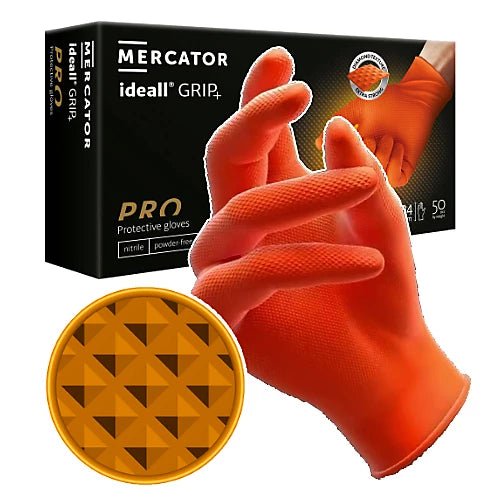 Mercator - Mercator Ideall Grip Large Orange Gloves - Life Cleaning & Hygiene Supplies - RP30027004