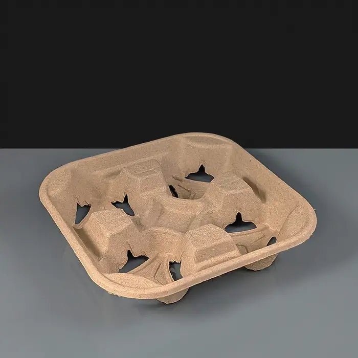 Dispo - Moulded Pulp Fibre 4 Cup Carriers - Life Cleaning & Hygiene Supplies - D31002