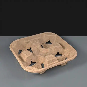 Dispo - Moulded Pulp Fibre 4 Cup Carriers - Life Cleaning & Hygiene Supplies - D31002