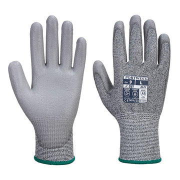 Portwest - MR Cut Pu Palm Glove Grey - Life Cleaning & Hygiene Supplies - A622G7RM