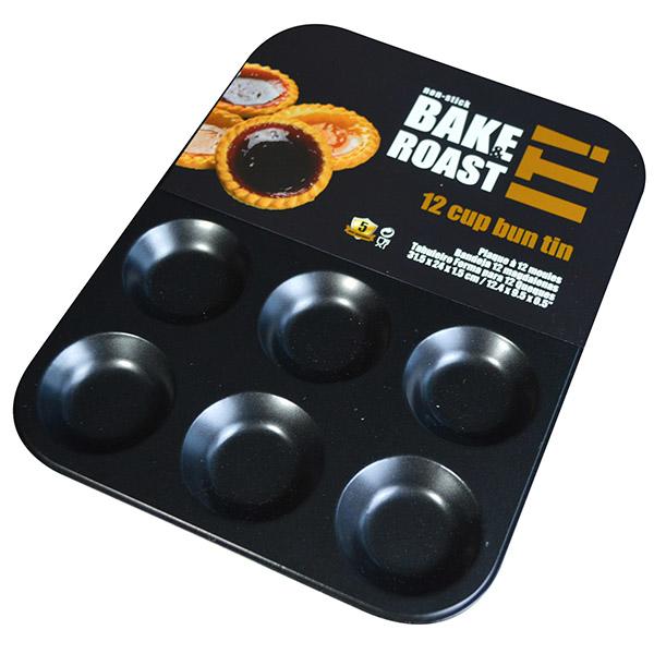 Bake & Roast It - Non - Stick 12 Cup Bun Tin 31x 23.5x 1cm - Life Cleaning & Hygiene Supplies - B00258