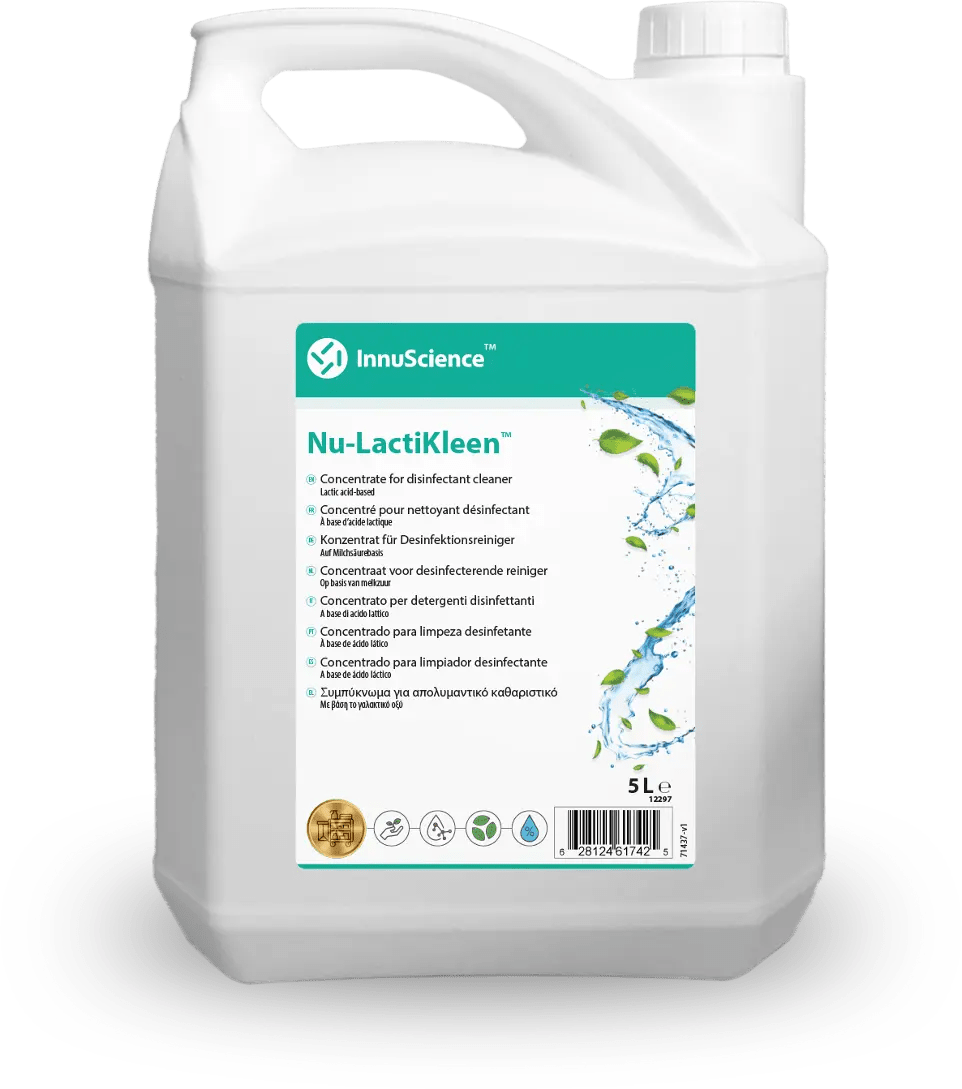 Innuscience - Nu - Lactikleen Concentrated Disinfectant Cleaner 5L - Life Cleaning & Hygiene Supplies - 12297