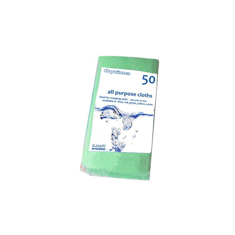 Ramon Hygiene - Optima Green All Purpose Cloths - Life Cleaning & Hygiene Supplies - 777G
