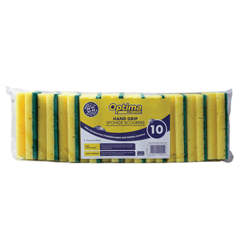 Ramon Hygiene - Optima Proclean Yellow Anti Scratch Finger Gripped Sponge Scourer - Life Cleaning & Hygiene Supplies - 854Y.10