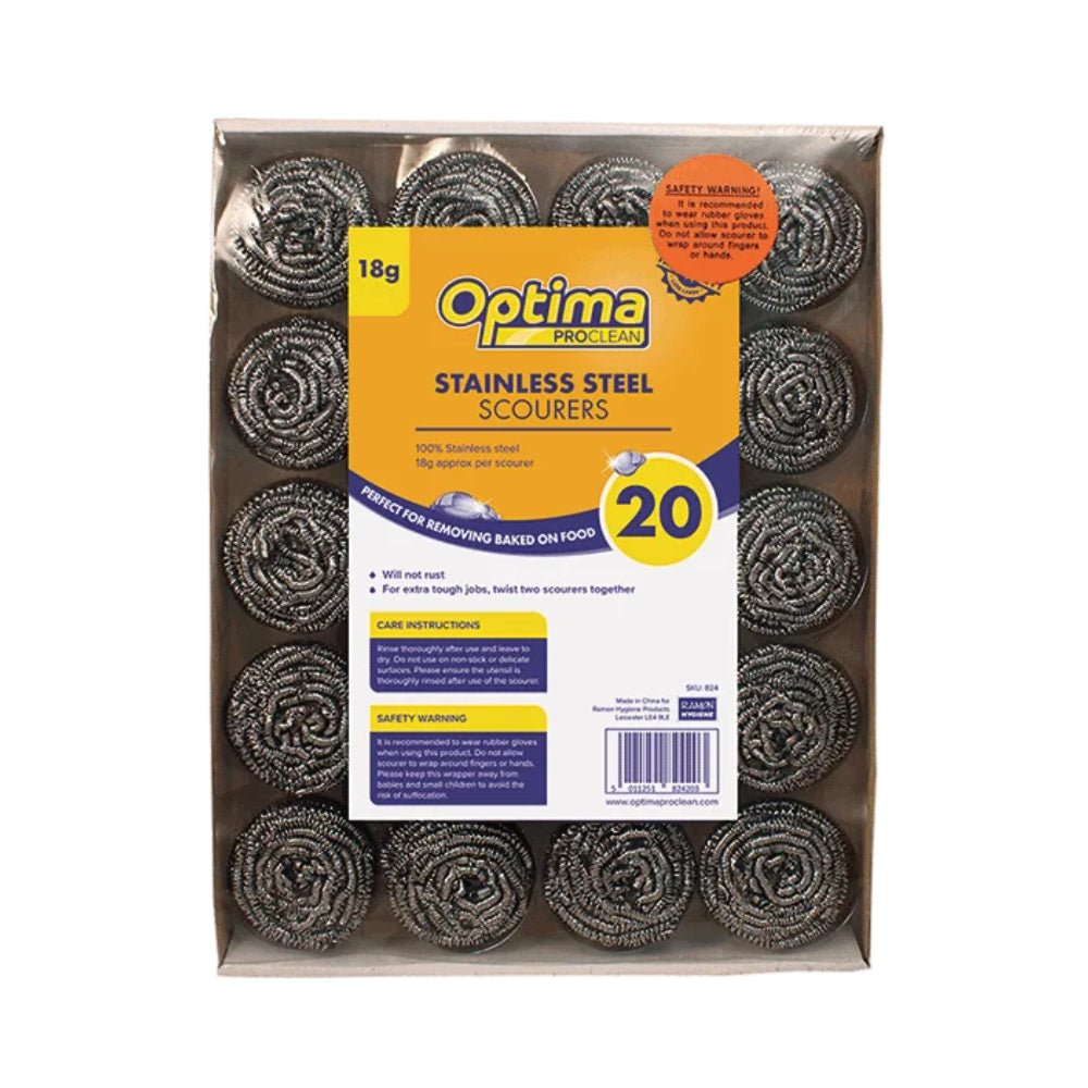 Ramon Hygiene - Optima S/S Scourer 18g - Life Cleaning & Hygiene Supplies - 824