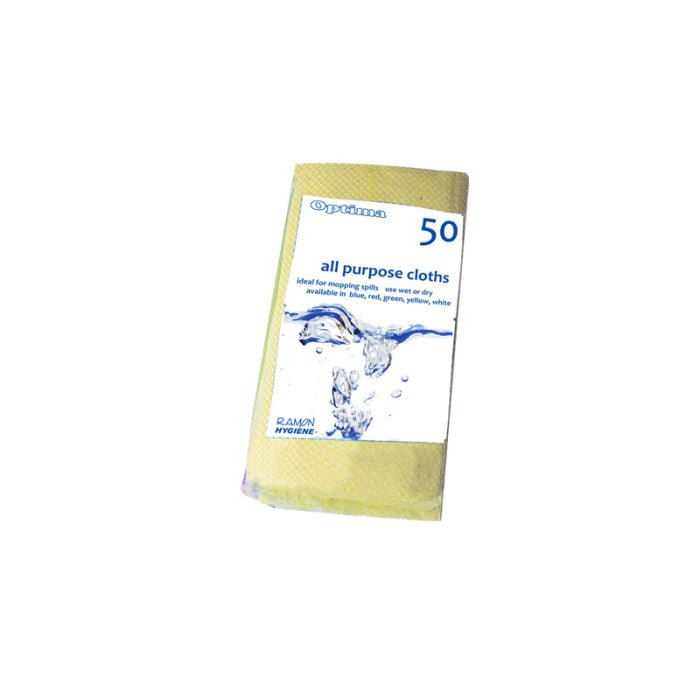 Ramon Hygiene - Optima Yellow All Purpose Cloths - Life Cleaning & Hygiene Supplies - 777Y