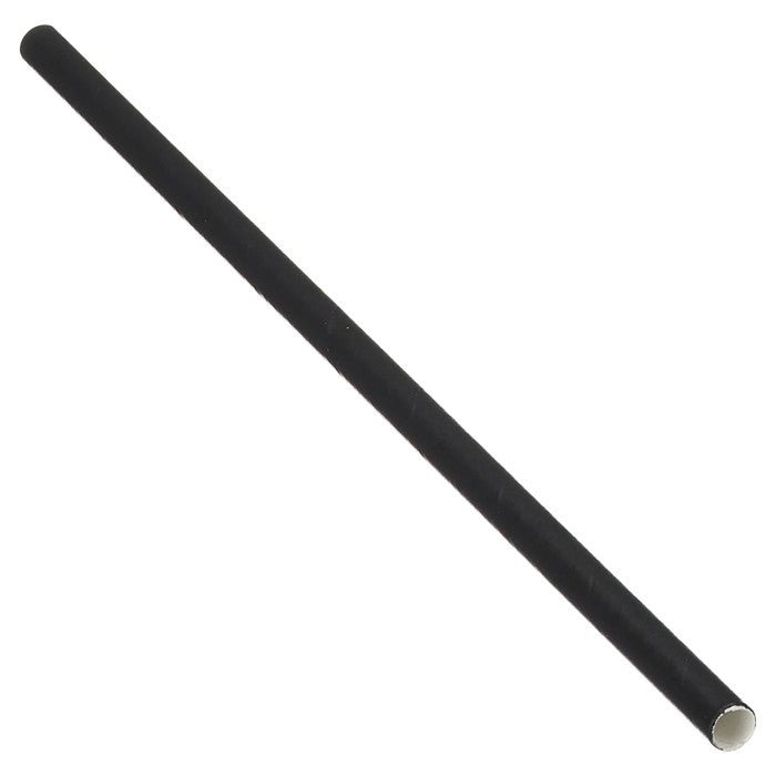 Edenware - Paper Straw 200mm x 6mm Black - Life Cleaning & Hygiene Supplies - D22013