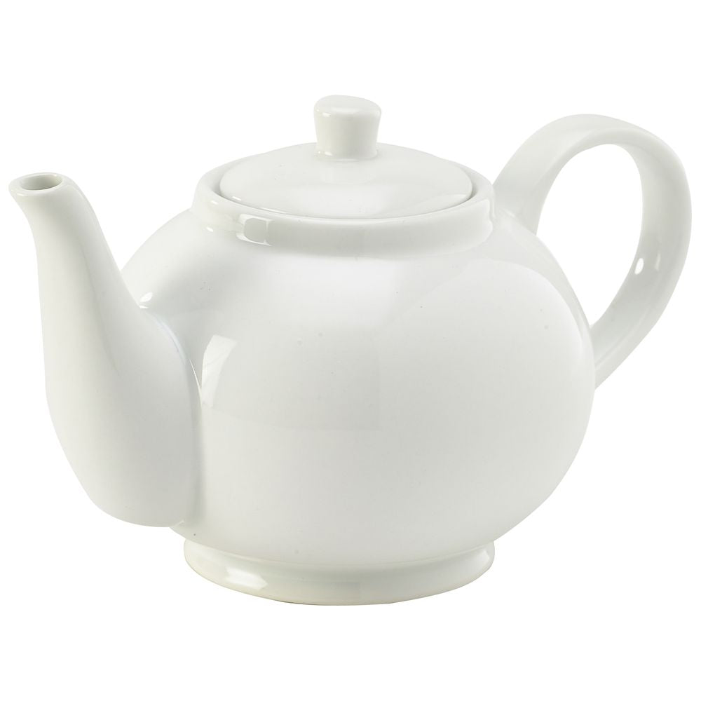 Genware - Porcelain Teapot 45cl/15.75oz - Life Cleaning & Hygiene Supplies - 393945