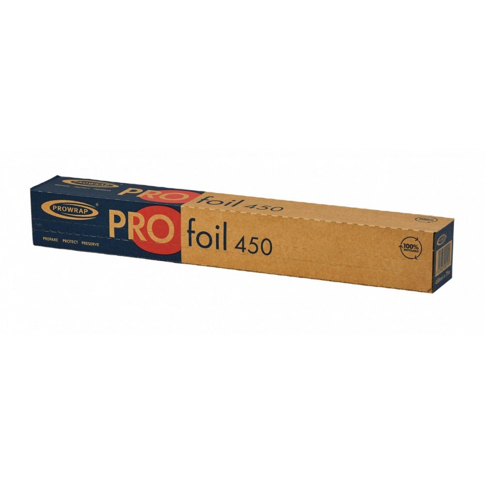 Prowrap - Pro Foil 450 Aluminium Foil 450mm x 75m Cutter Box - Life Cleaning & Hygiene Supplies - JR457510N