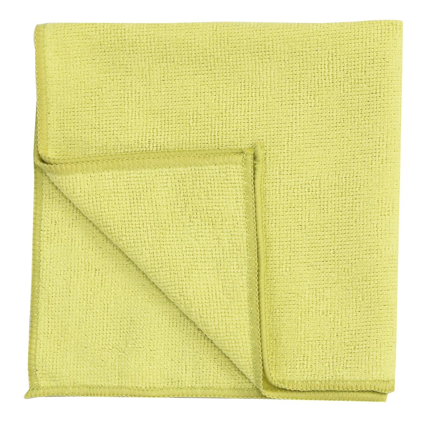 Pro - Pro Microfibre Cloths 40 x 40cm - Life Cleaning & Hygiene Supplies - Yellow - 0601Y