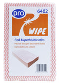 Pro - PRO SuperMulti Cloths 33cm x 50cm - Life Cleaning & Hygiene Supplies - Red - 6402