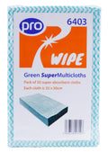 Pro - PRO SuperMulti Cloths 33cm x 50cm - Life Cleaning & Hygiene Supplies - Green - 6403