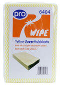 Pro - PRO SuperMulti Cloths 33cm x 50cm - Life Cleaning & Hygiene Supplies - Yellow - 6404