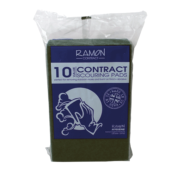 Ramon Hygiene - Ramon ‚ÄòContract‚Äô 10 Scouring Pads - Life Cleaning & Hygiene Supplies - 802.CT