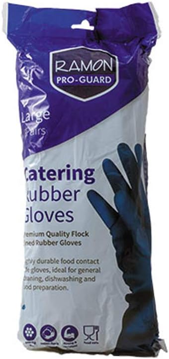 Ramon Hygiene - Ramon Pro - Guard Rubber Gloves - Life Cleaning & Hygiene Supplies - Blue - RG.B.L