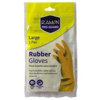 Ramon Hygiene - Ramon Pro - Guard Rubber Gloves - Life Cleaning & Hygiene Supplies - Yellow - RG.Y.L