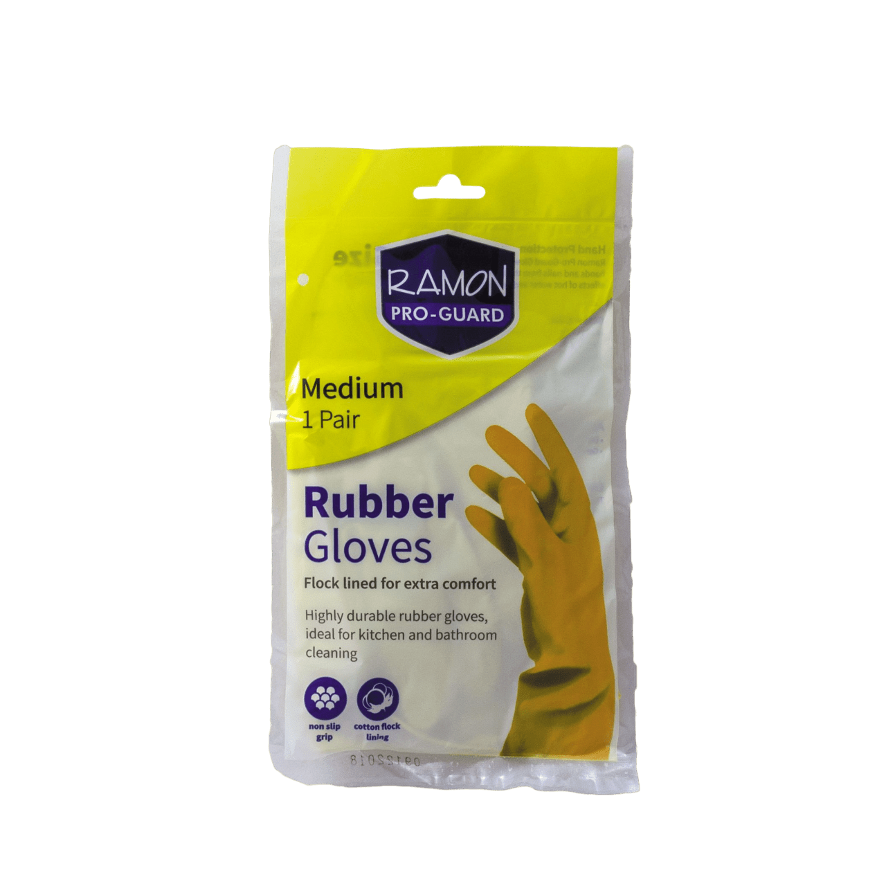 Ramon Hygiene - Ramon Pro - Guard Rubber Gloves - Life Cleaning & Hygiene Supplies - Yellow - RG.Y.M
