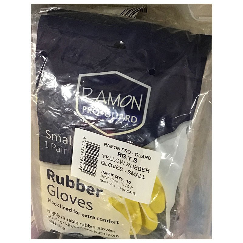 Ramon Hygiene - Ramon Pro - Guard Rubber Gloves - Life Cleaning & Hygiene Supplies - Yellow - RG.Y.S