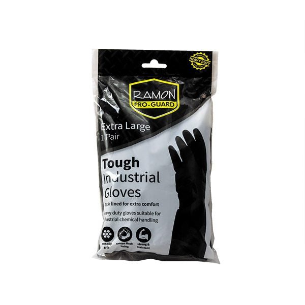 Ramon Hygiene - Ramon Pro - Guard Tough Gloves Black - Life Cleaning & Hygiene Supplies - XL - TRG.XL