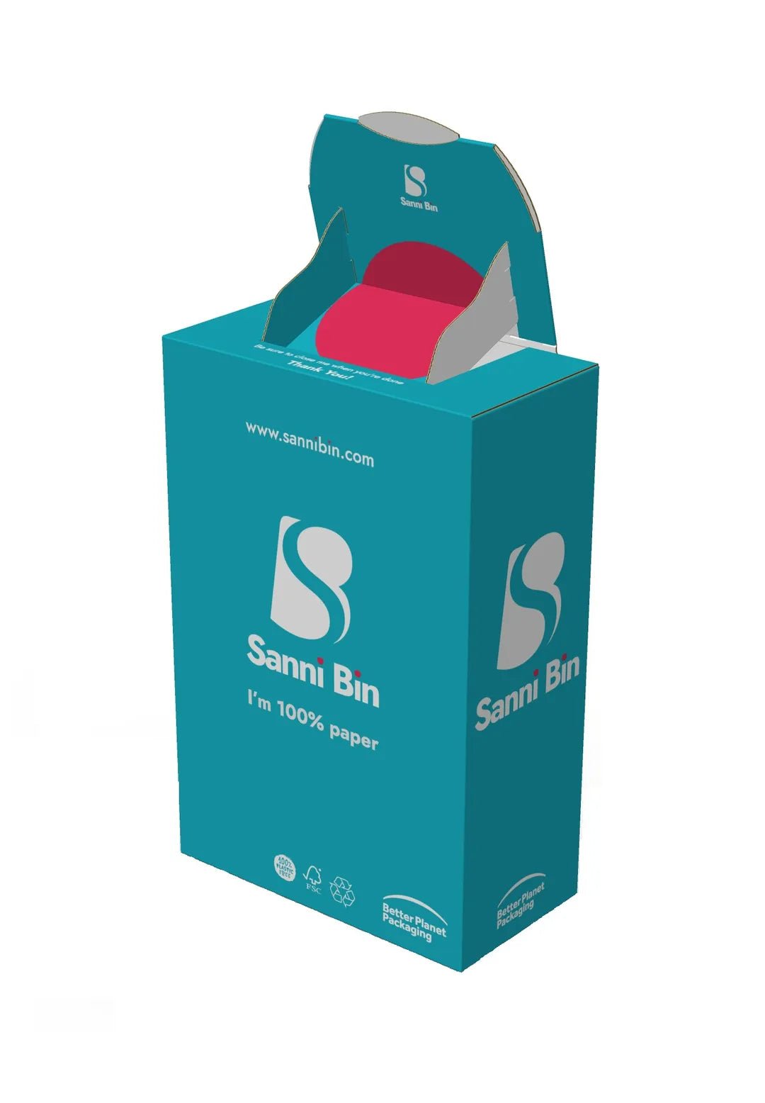 Sannibin - Sannibin Feminine Hygiene Flat Pack Disposal Bin - Life Cleaning & Hygiene Supplies - SBN24831