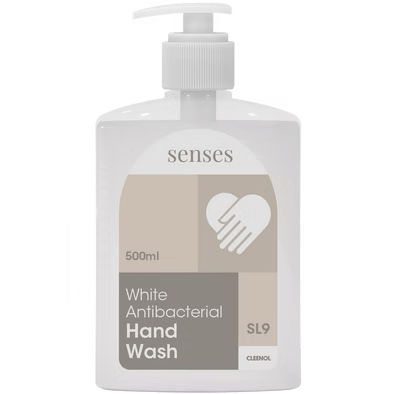 Cleenol - Senses White Antibacterial Hand Wash 500ml - Life Cleaning & Hygiene Supplies - SEN - WABHW - 6X500
