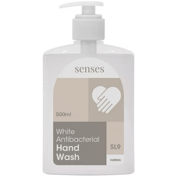 Cleenol - Senses White Antibacterial Hand Wash 500ml - Life Cleaning & Hygiene Supplies - SEN - WABHW - 6X500