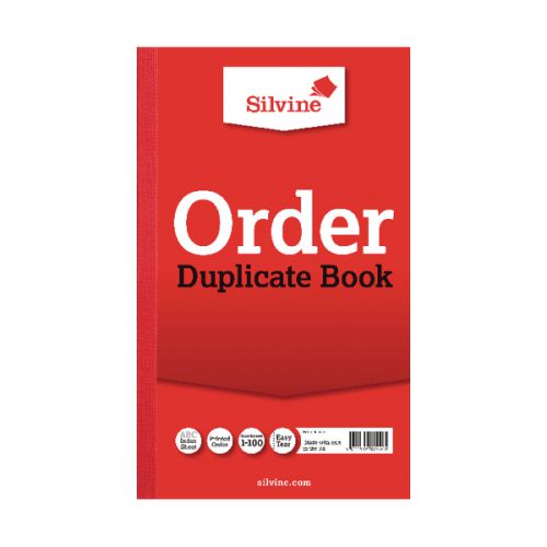 Silvine - Silvine Duplicate Order Book 210x127mm - Life Cleaning & Hygiene Supplies - 66725SC
