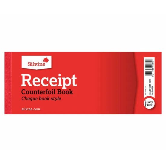 Silvine Receipt Counterfoil Book – Life Cleaning & Hygiene Supplies