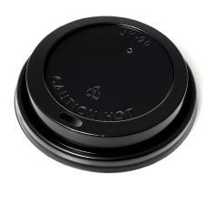 Life Cleaning & Hygiene Supplies - Sip Through PS Domed Lids - Black - Life Cleaning & Hygiene Supplies - GPLIDB1216