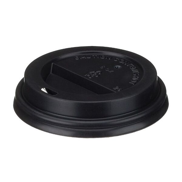 Go Pak - Sip - Thru Lid For 8 - 9OZ Hot Cup Black - Life Cleaning & Hygiene Supplies - A10012