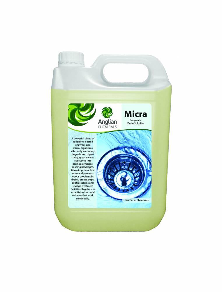 Anglian Chemicals - SPF Micra - Enzymatic Drain Solution 5Ltr - Life Cleaning & Hygiene Supplies - 65100C