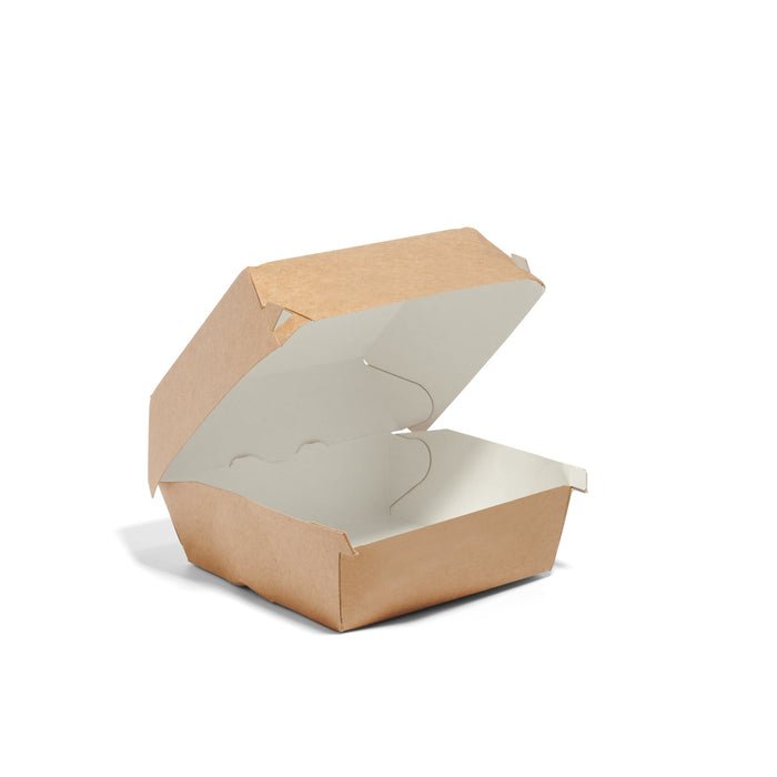 Life Cleaning & Hygiene Supplies - Std Kraft Clamshell Burger Box Eco Range - Life Cleaning & Hygiene Supplies - 33090