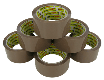 Stikky Tape - Stikky Branded Brown Packing Tape 48mm x 66m - Life Cleaning & Hygiene Supplies - 66401