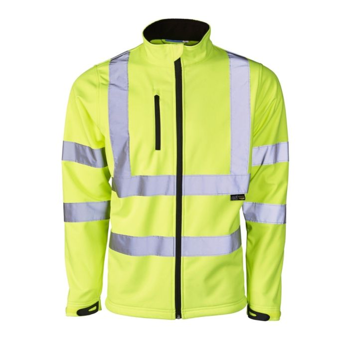Life Cleaning & Hygiene Supplies - Supertouch Hi Vis Yellow Softshell Jacket Medium - Life Cleaning & Hygiene Supplies - 36S42