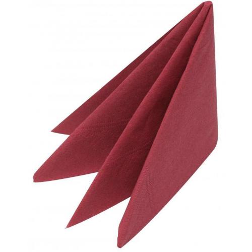 Sysco - Sysco Classic Napkin 2 Ply 40cm 8 Fold Bordeaux (6 x 100 Pack) - Life Cleaning & Hygiene Supplies - 5026310