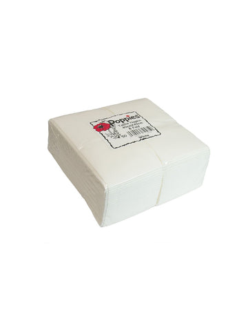 Poppies - Tablin Airlaid Napkin | 40cm x 40cm | 4 Fold | White - Life Cleaning & Hygiene Supplies - 4044WH