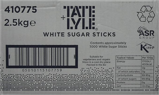 Life Cleaning & Hygiene Supplies - Tate and Lyle Sugars White Sugar Sticks (Pack of 1000) - Life Cleaning & Hygiene Supplies - 410775