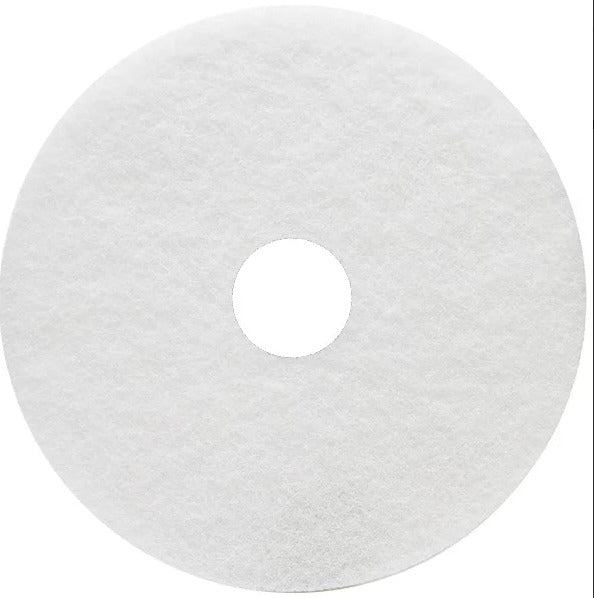 Ramon Hygiene - Thickline Recycled Floor Pad 17" - Life Cleaning & Hygiene Supplies - White - TF17W
